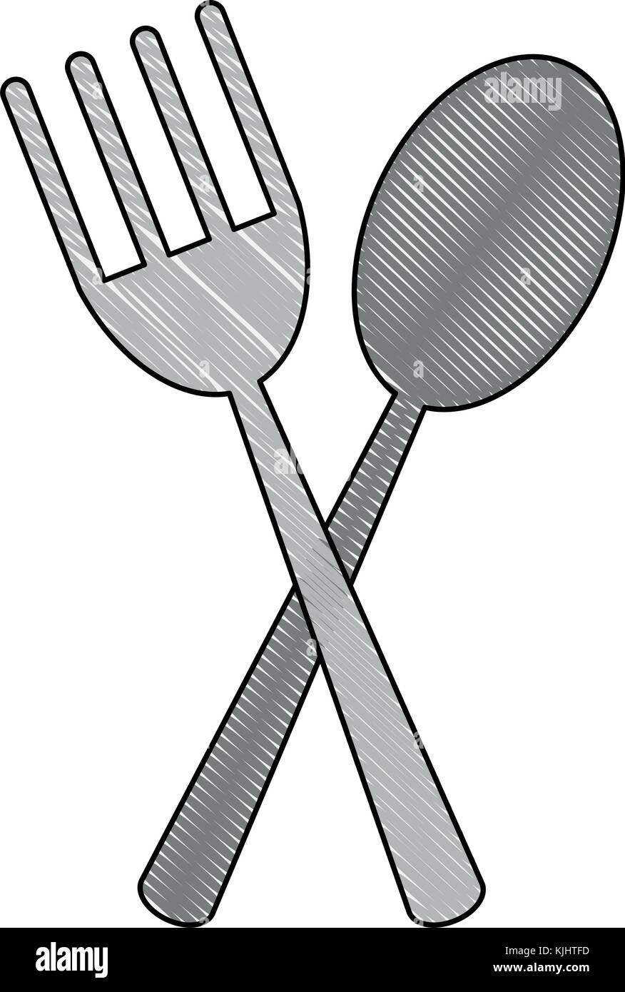 Fork and spoon cutlery Stock Vector Image & Art - Alamy
