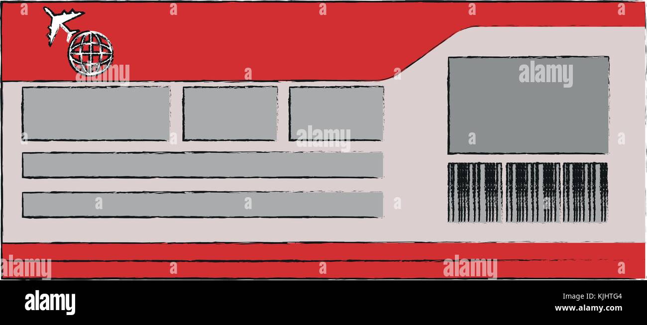 Flight ticket isolated Stock Vector Image & Art - Alamy
