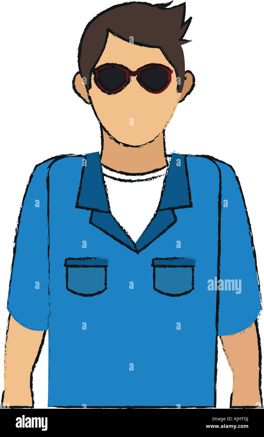 Young Man With Sunglasses Stock Vector Image And Art Alamy 2446