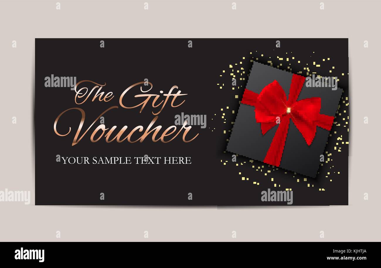 Gift Voucher Template Vector Illustration for Your Business Stock