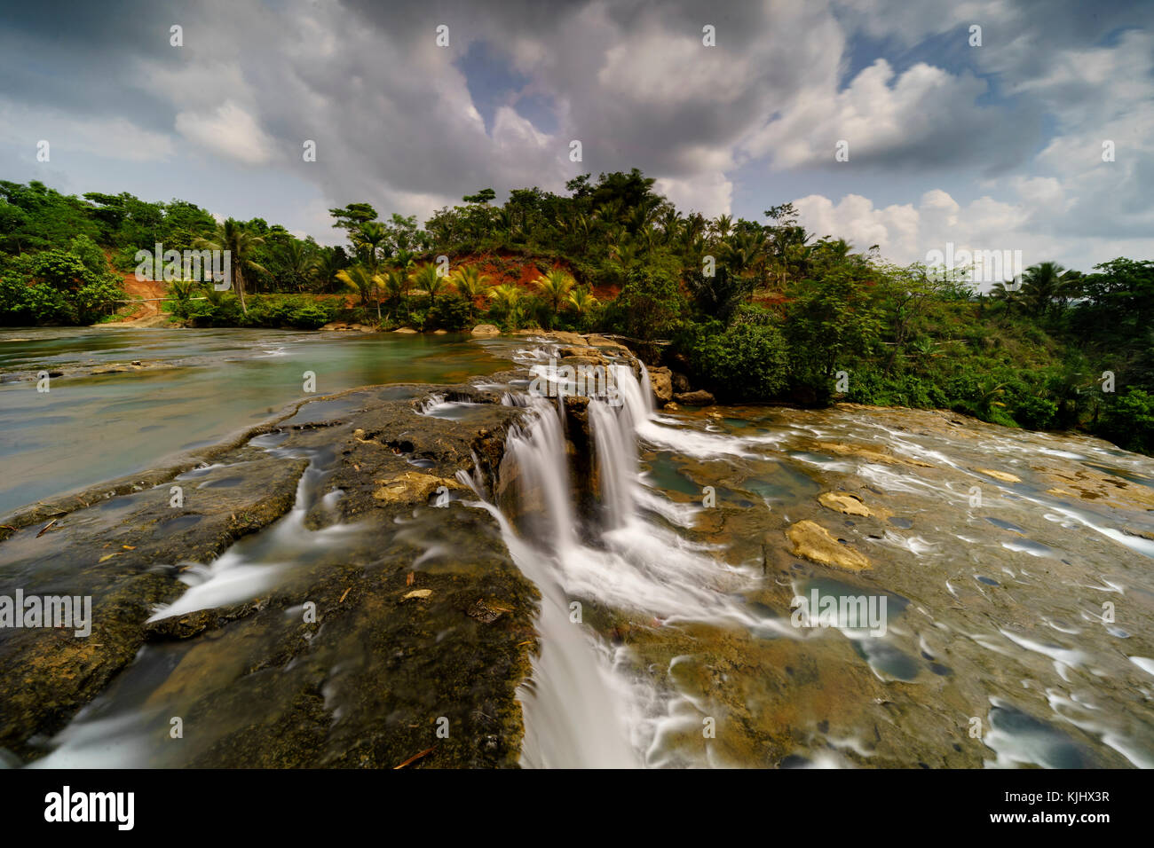 Waterfall, Curug Dengdeng, Tasikmalaya, West Java, Indonesia Stock Photo