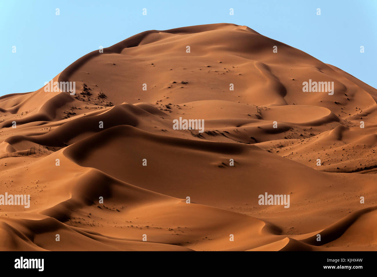 Close-up of sand dunes in the desert, Saudi Arabia Stock Photo