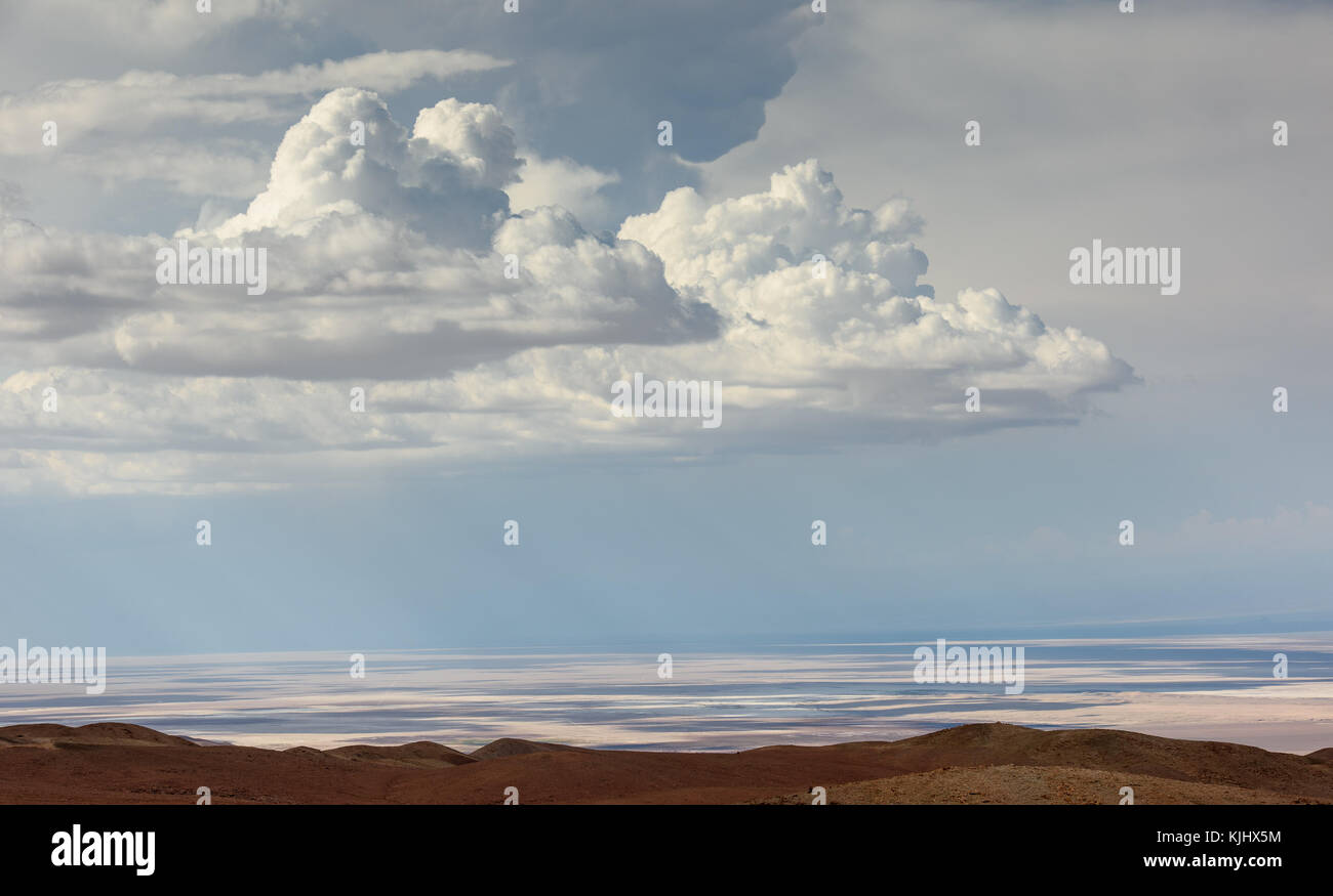 Clouds over the Atacama desert, Chile Stock Photo