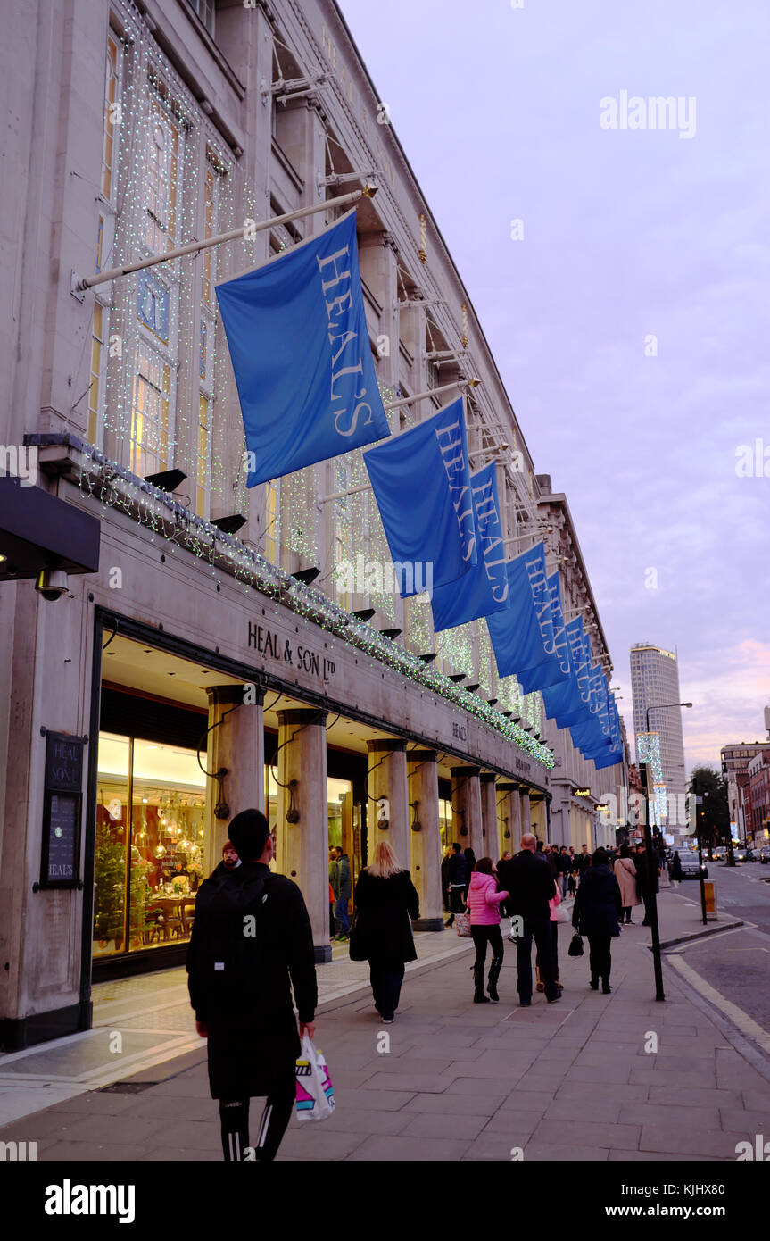 Heals department store on Tottenham Court Road, London, England Stock