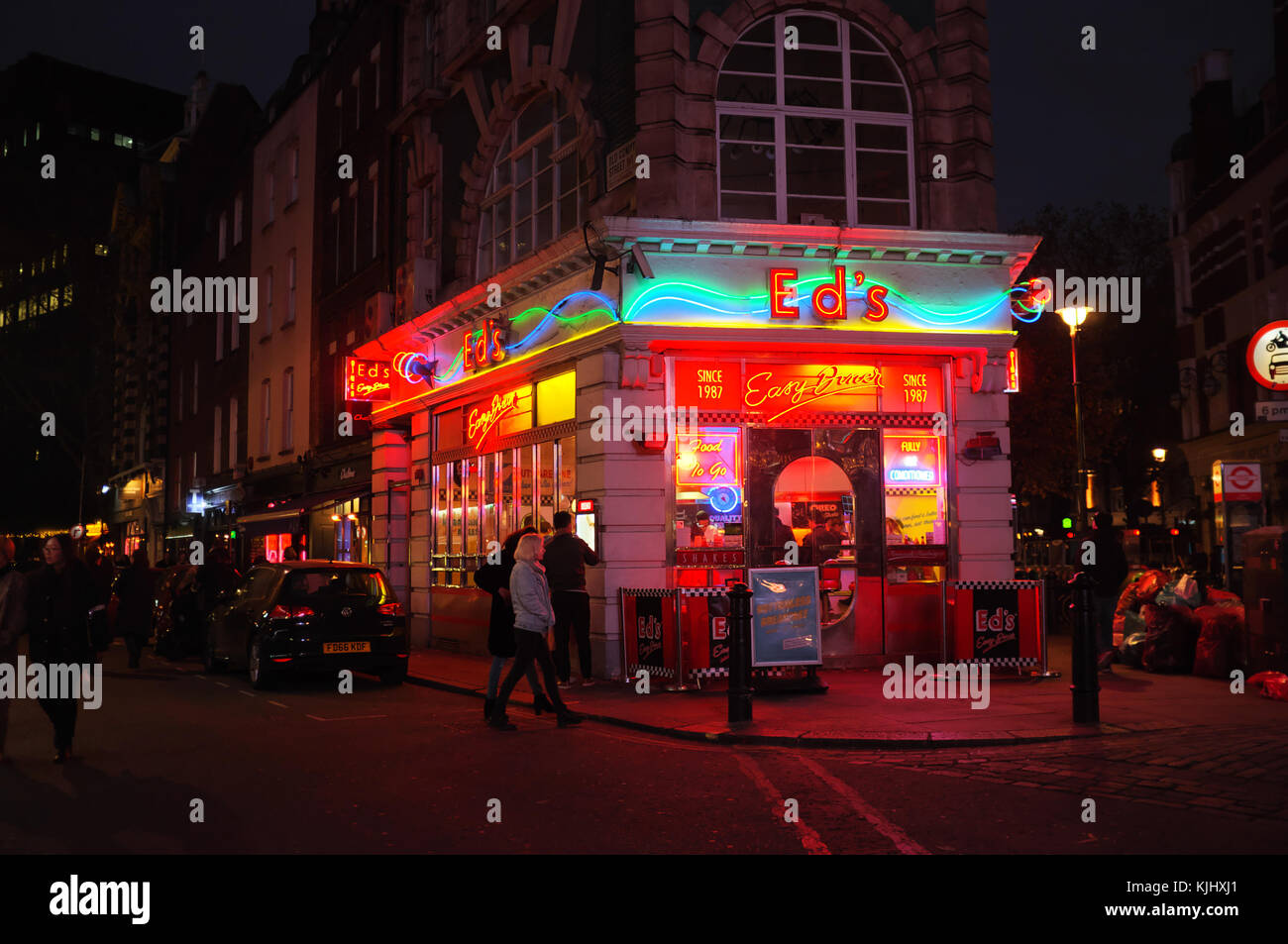 Ed's Easy Diner in Little Italy, Soho, London, England Stock Photo - Alamy