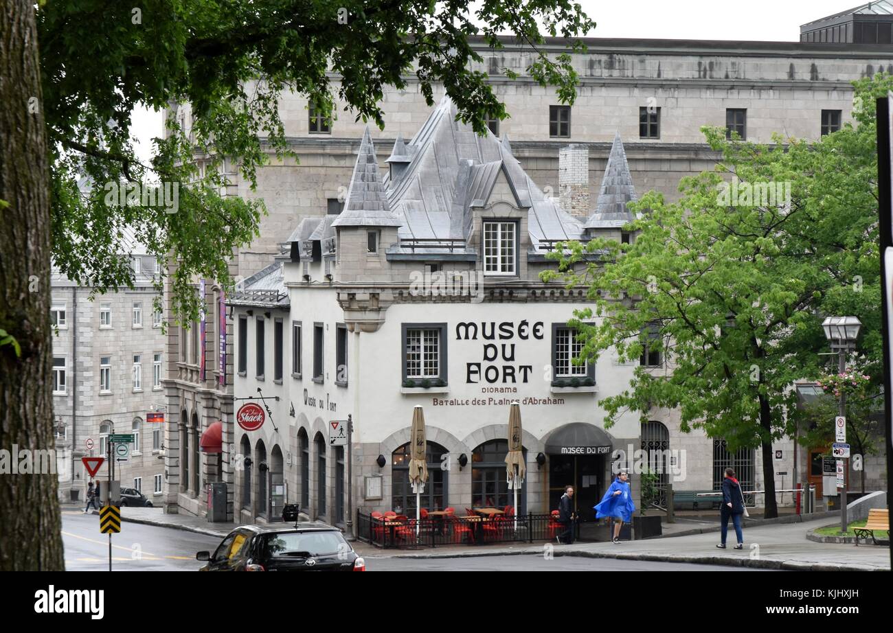 Beautiful Gardens and Fountains in Quebec City, Quebec, Ontario Stock
