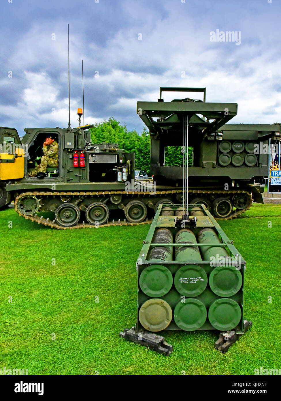 M270B1 M31A1F1 Unitary missile launcher and missile pods Stock Photo