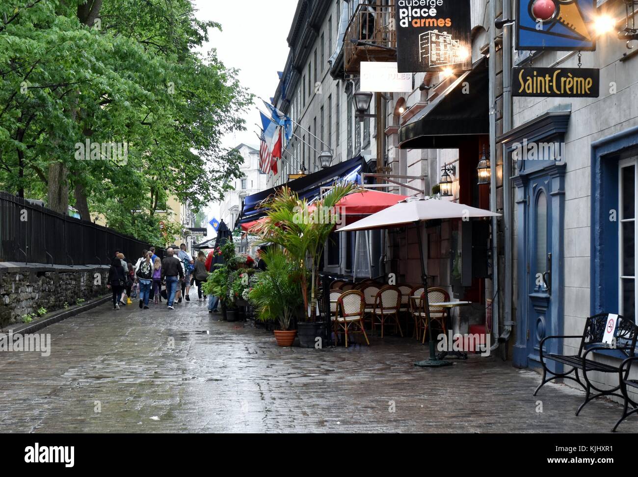 Wonderful little Café in Quebec City, Quebec, Canada Stock Photo Alamy