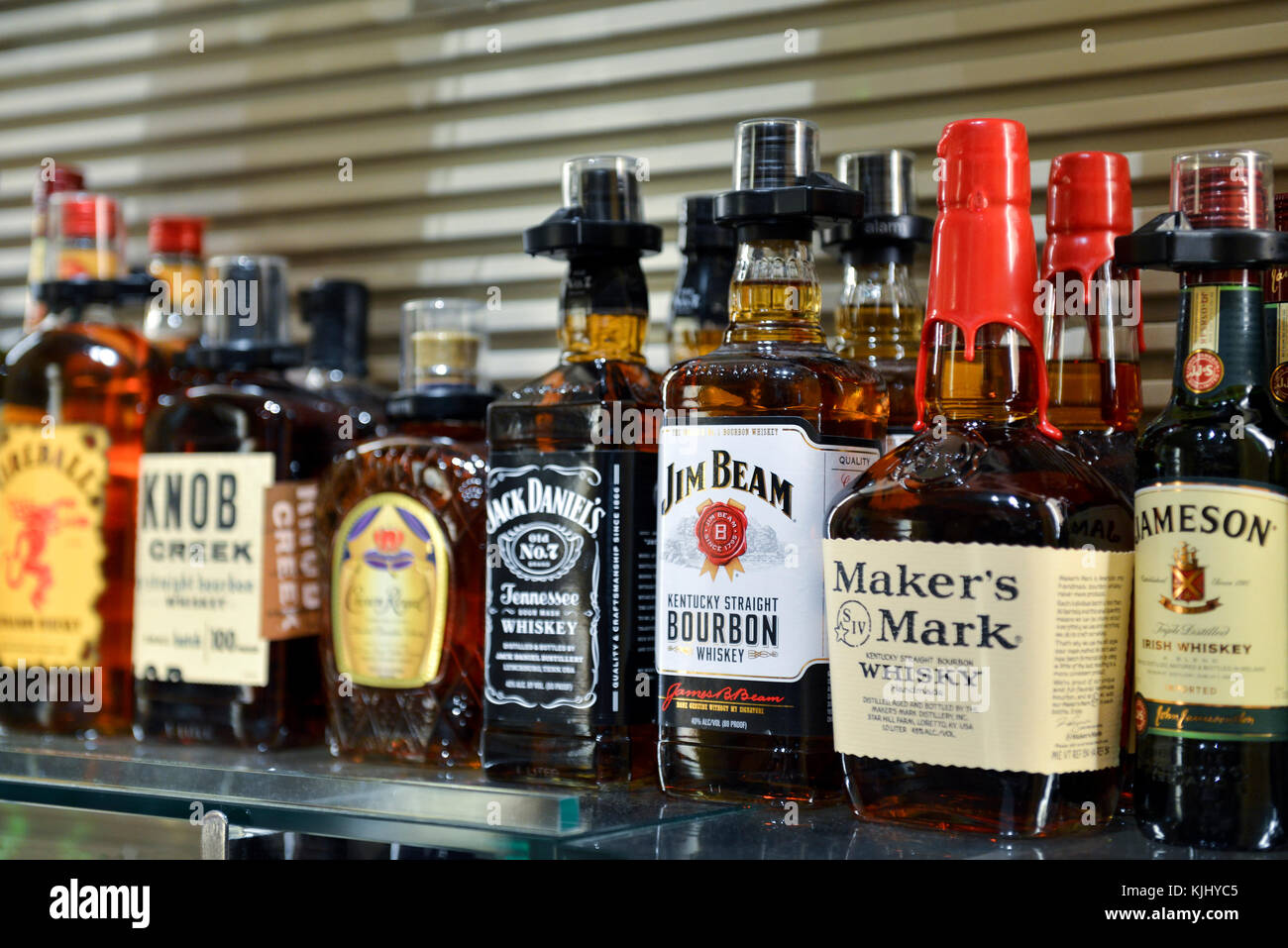 A well stocked Bar Stock Photo