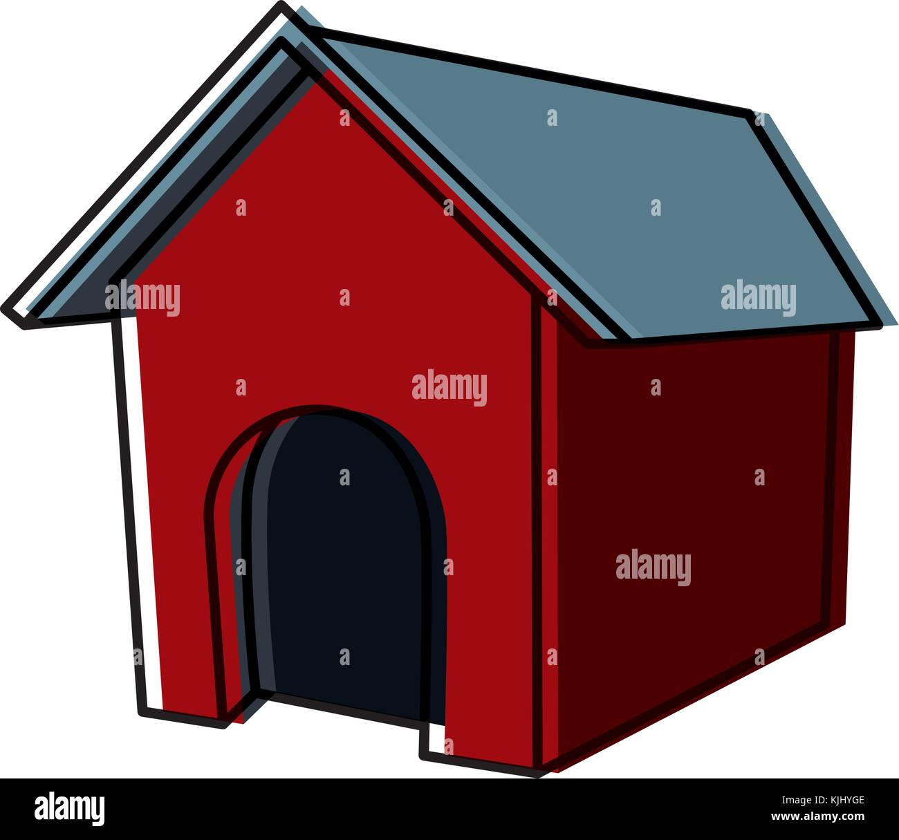 Dog house isolated Stock Vector Image & Art Alamy
