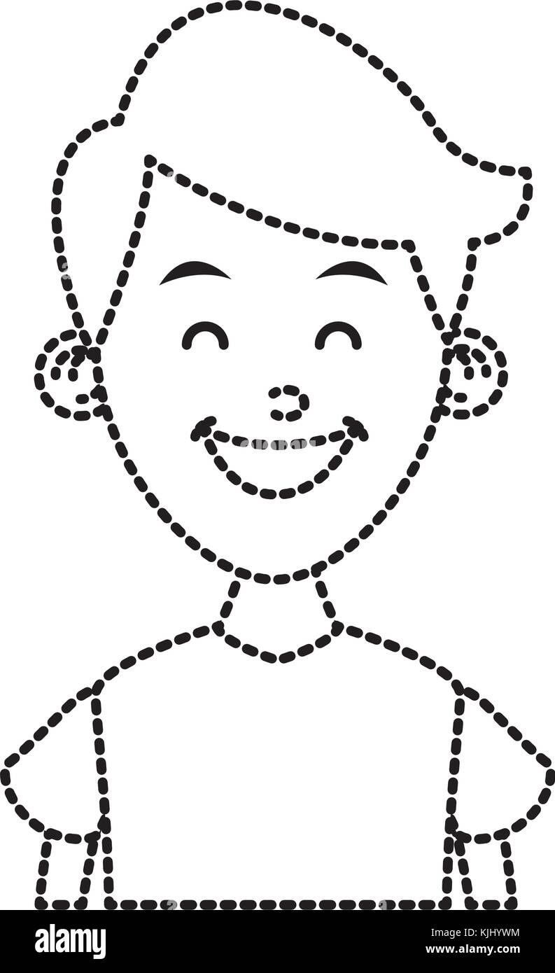 Boy smiling profile Stock Vector Image & Art - Alamy