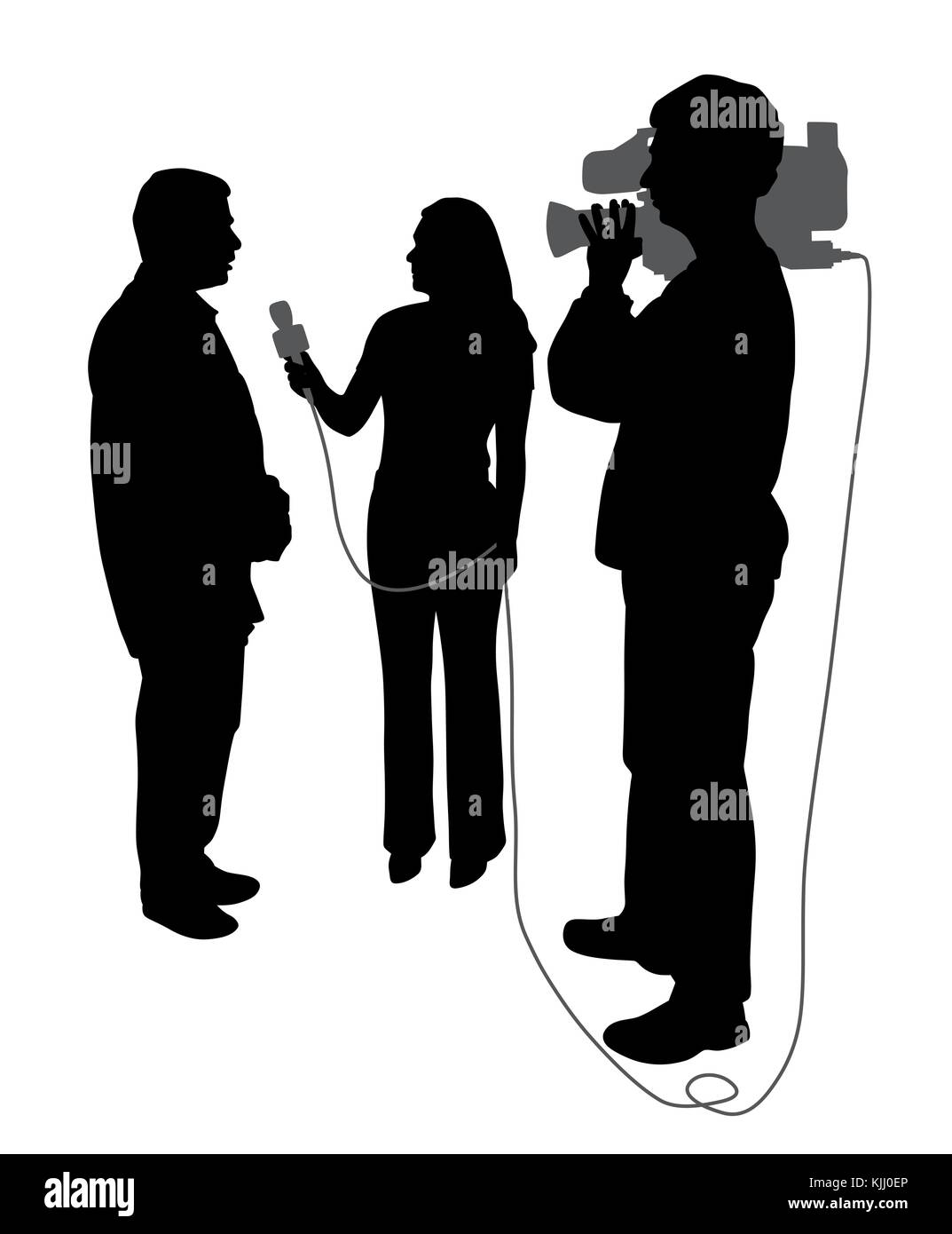 Interview with cameraman Stock Vector Image & Art Alamy