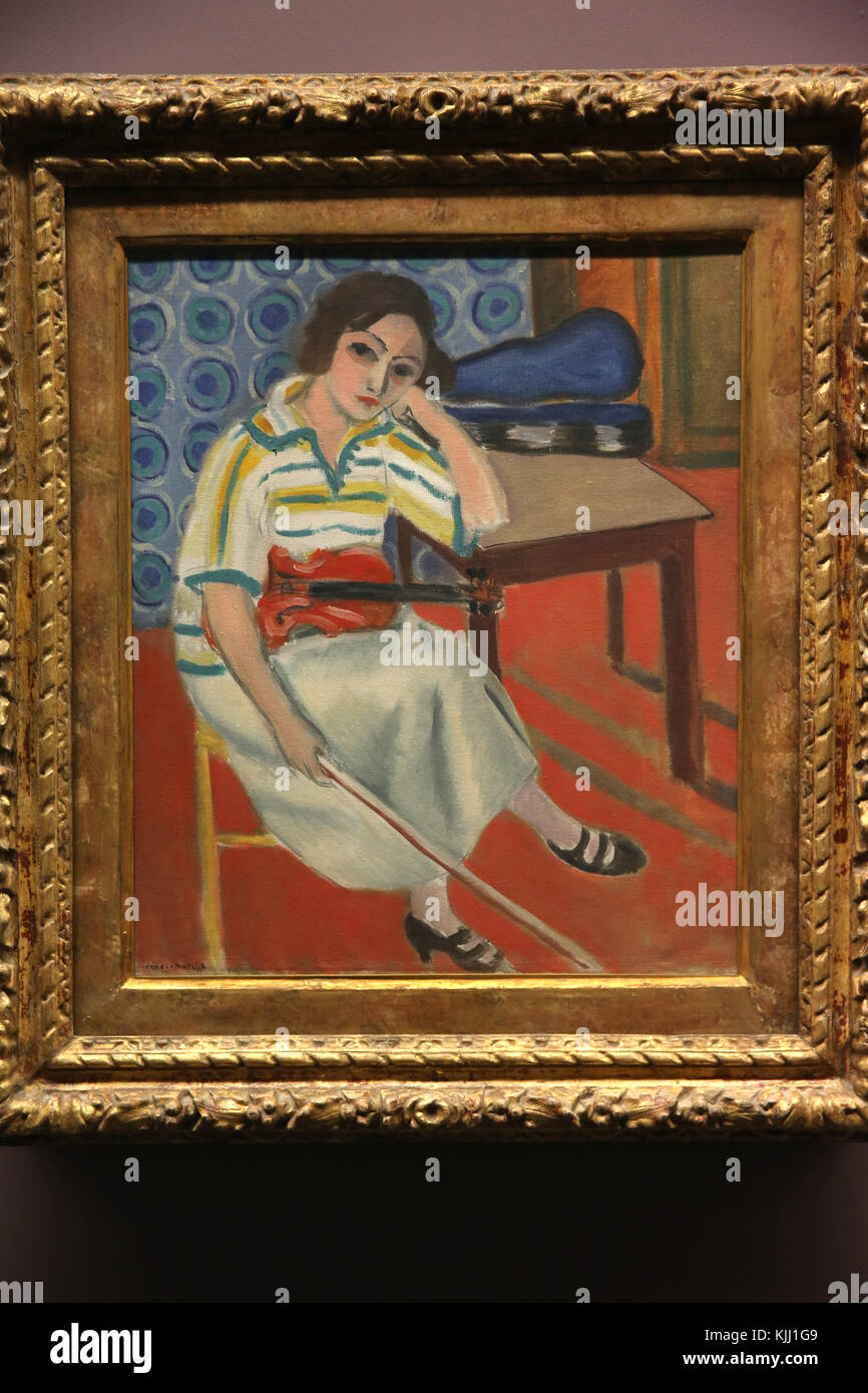 MusŽe de l'Orangerie, Paris. Henri Matisse, Femme au violon, 1921-1923. Huile sur toile. France. Stock Photo