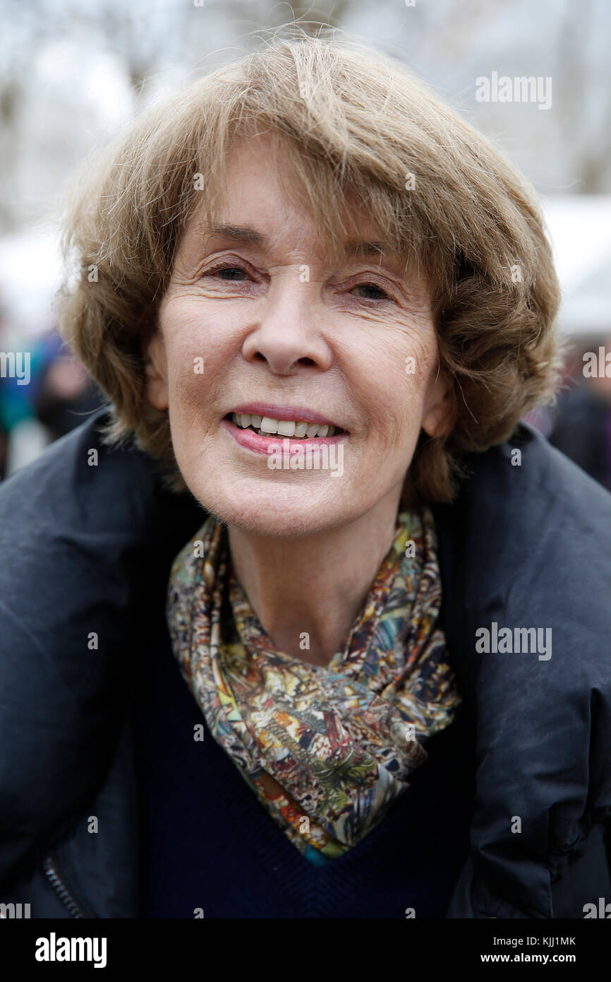 Peoples' Climate Summit - Sommet citoyen pour le climat in Montreuil, France.  Writer and activist Susan George. France. Stock Photo