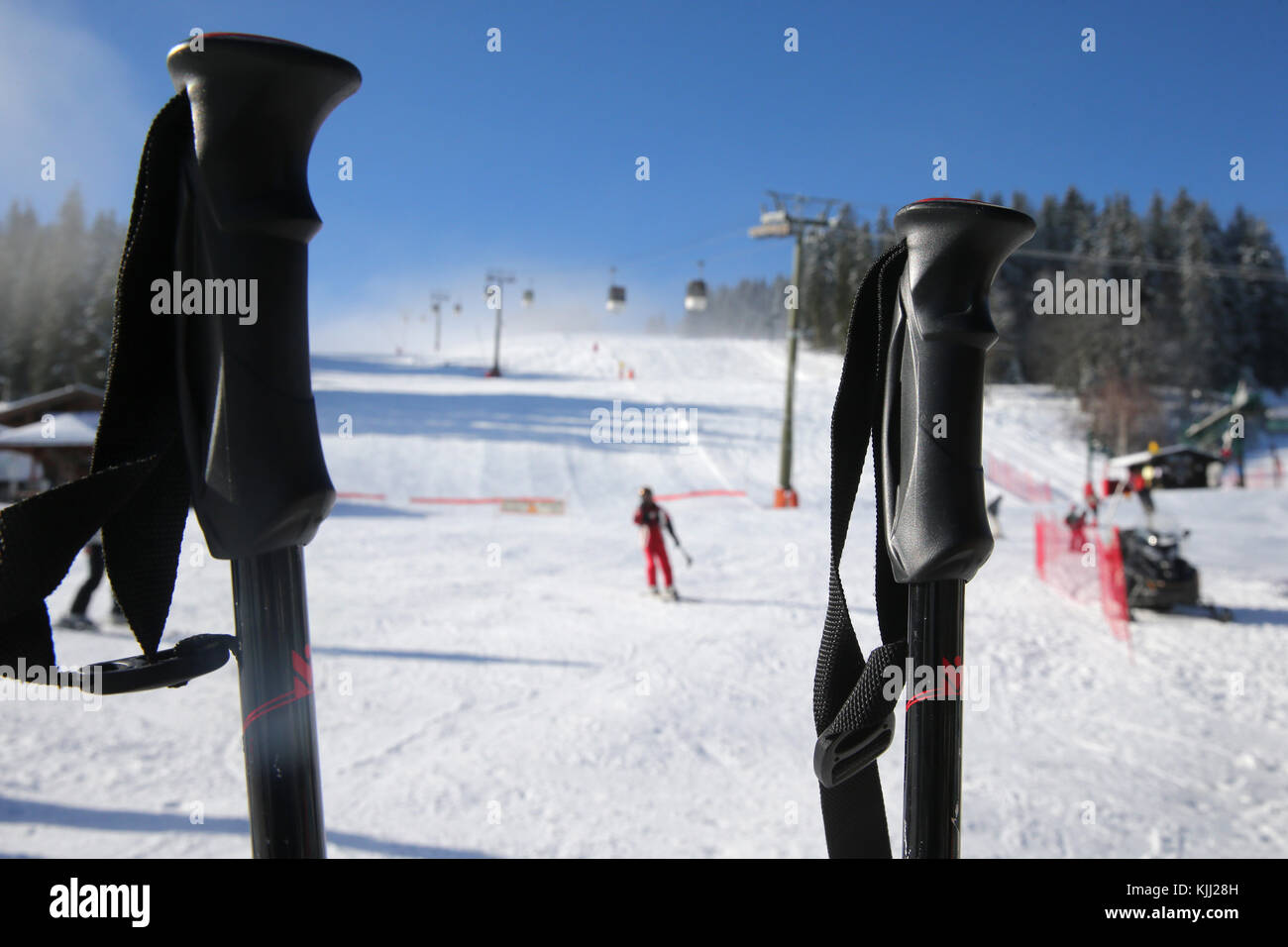 Le Bettex. Ski slope.  France. Stock Photo