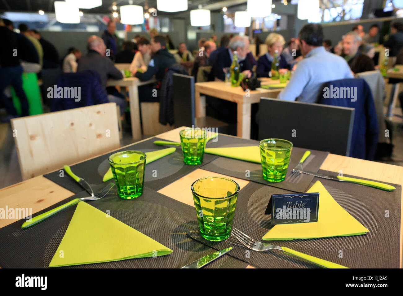 Restaurant. Table reserved.  France. Stock Photo