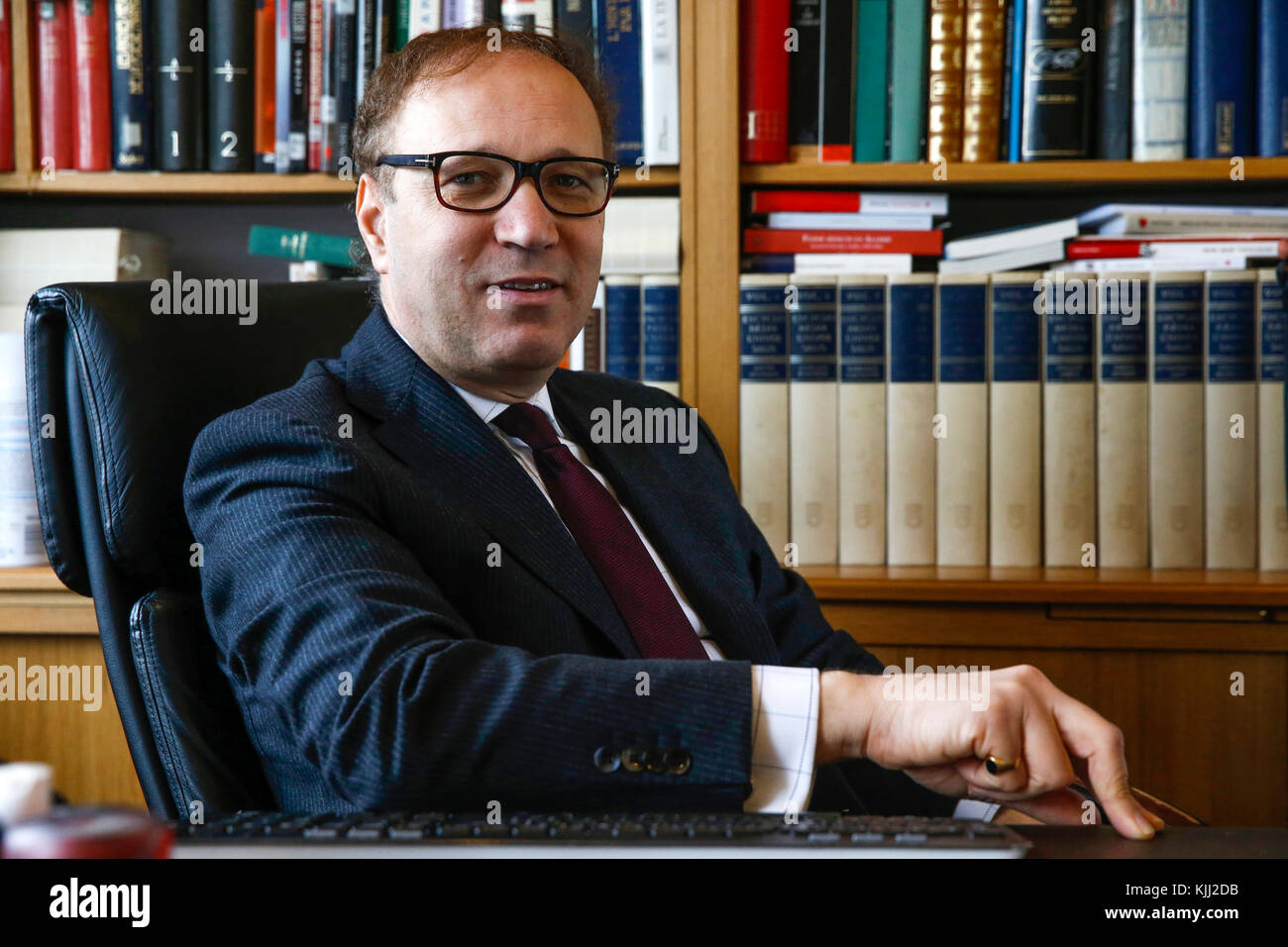 Ghaleb Bencheikh, thÃ©ologien, philosophe, prÃ©sident de la ConfÃ©rence mondiale des religions pour la paix. Cachan. France. Stock Photo