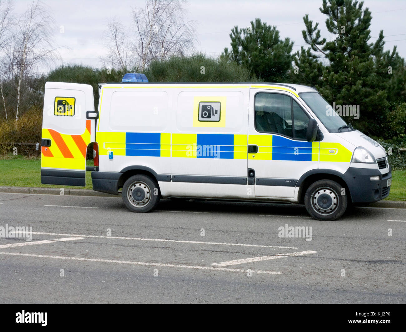 Police Speed Trap Stock Photo