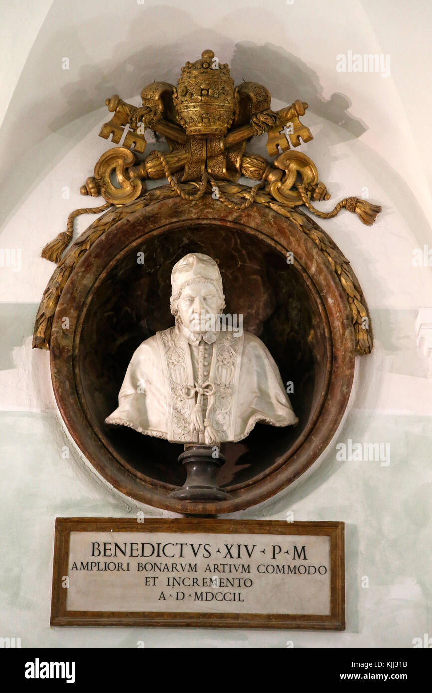 Capitoline museum, Rome. Benedict XIV. Italy. Stock Photo