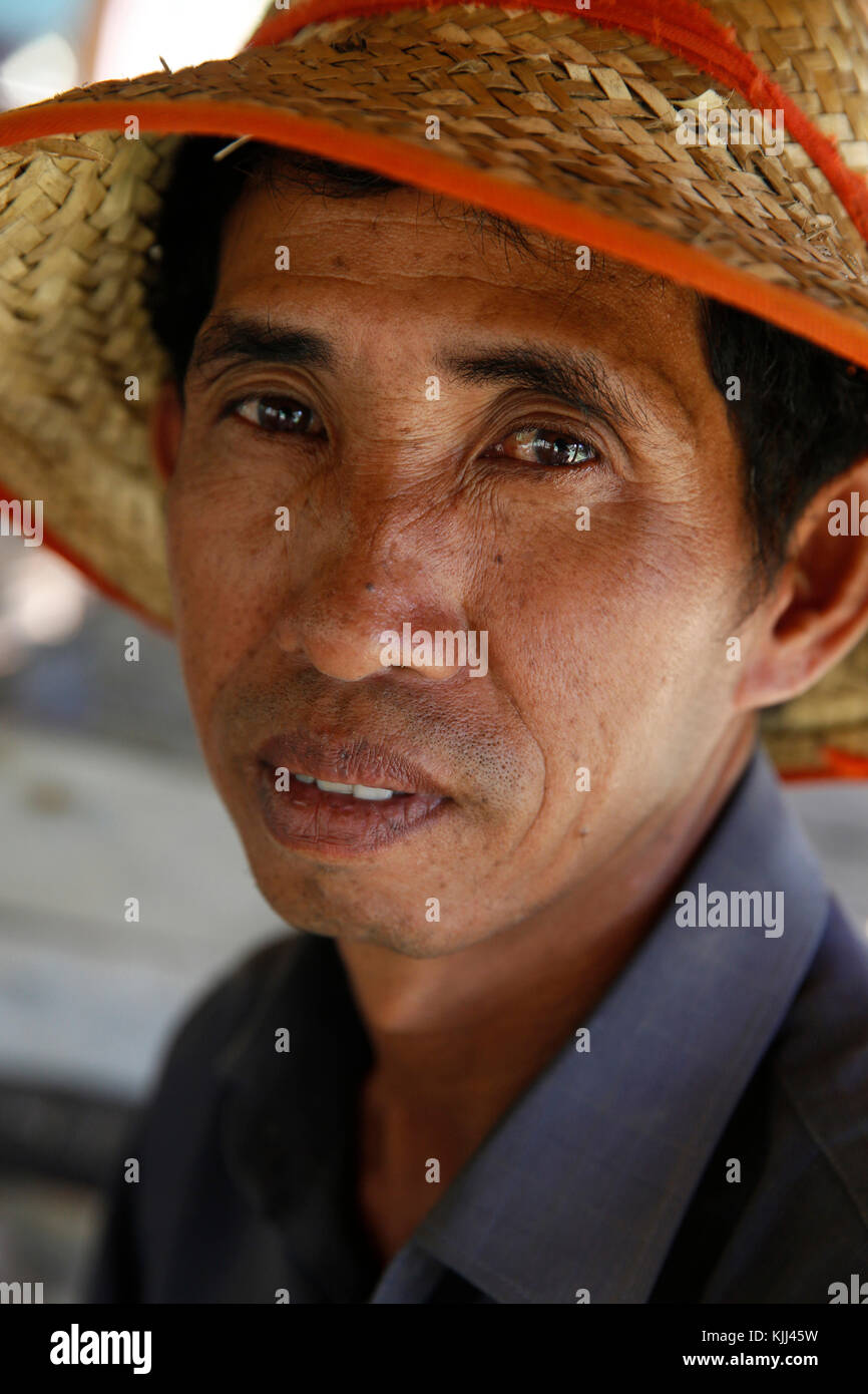 Unemployed Khmer. Battambang.  Cambodia. Stock Photo