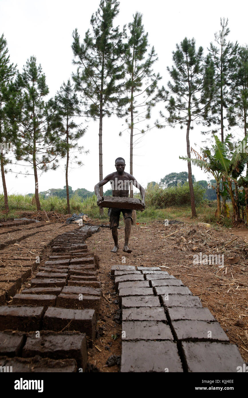 Brick factory. Uganda Stock Photo