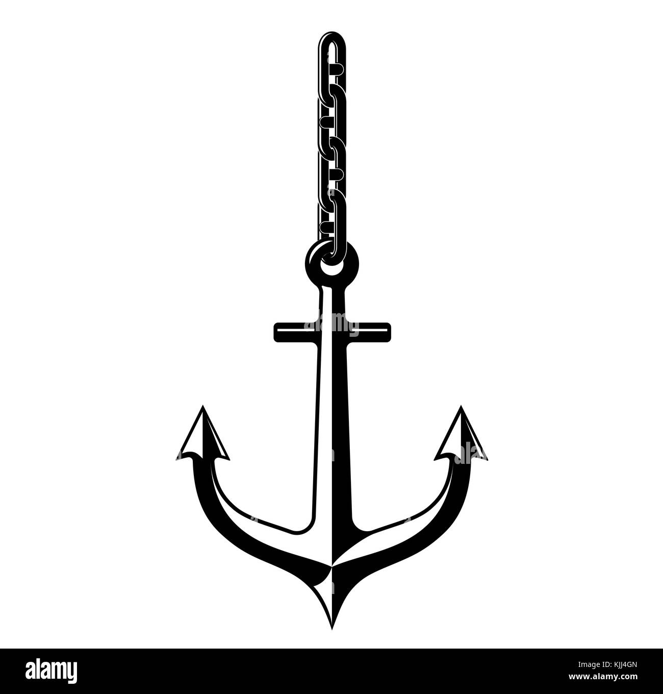 Anchor With Chain Clipart