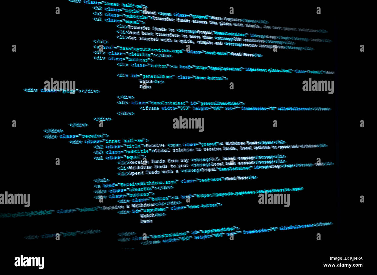 Program code on a monitor background Stock Photo - Alamy