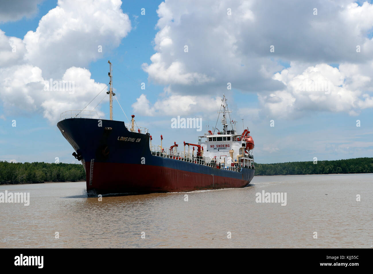 Cargo ship in South China Sea.  Vietnam. Stock Photo