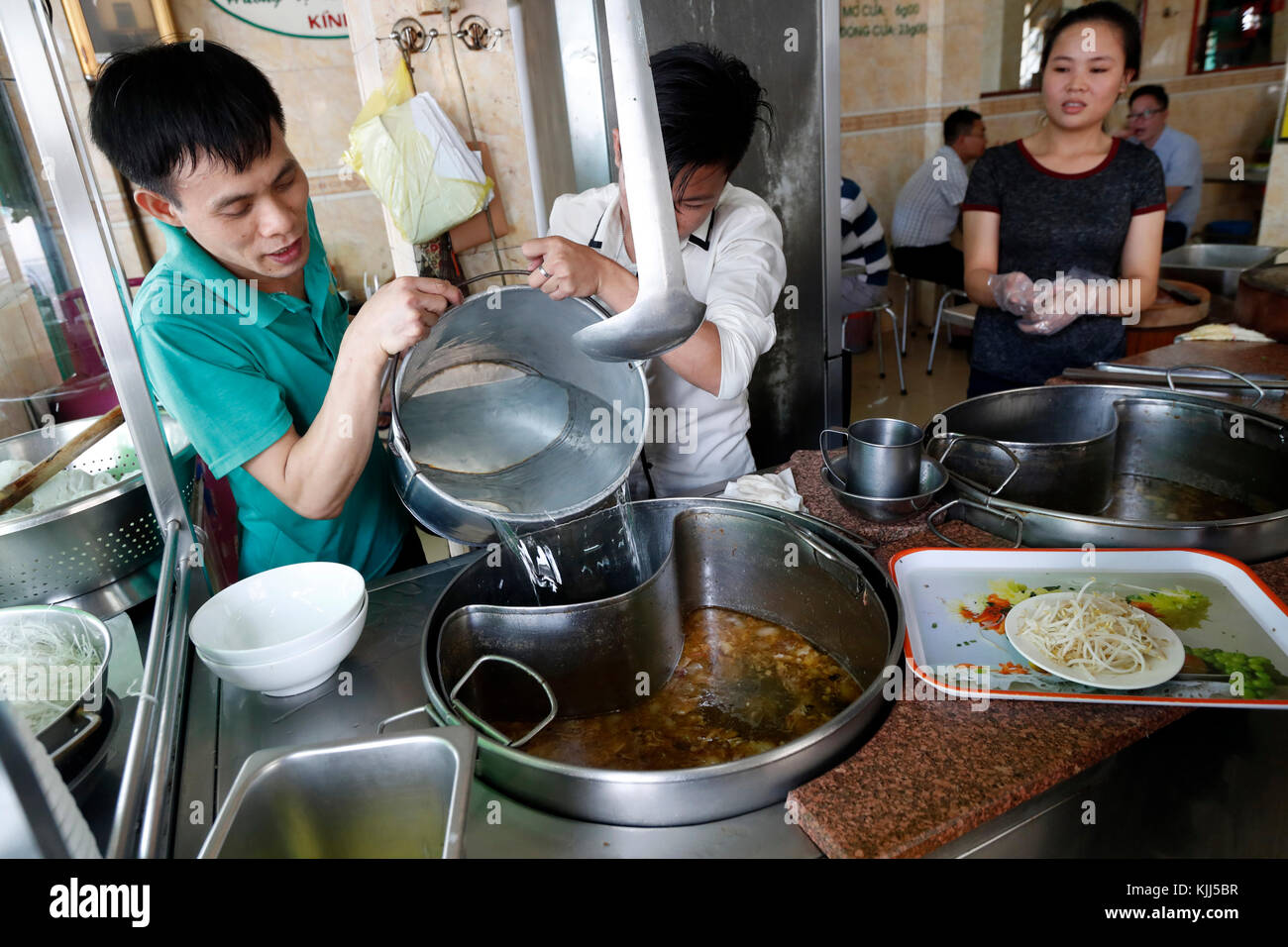 Vietnamese tradional pho noodle soup restaurant. Ho Chi Minh City