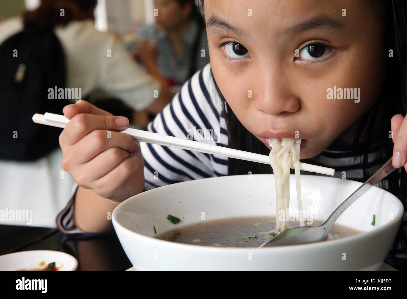 Restaurant. Pho Bo, vietnamese beef noodle soup. Vietnam Stock Photo