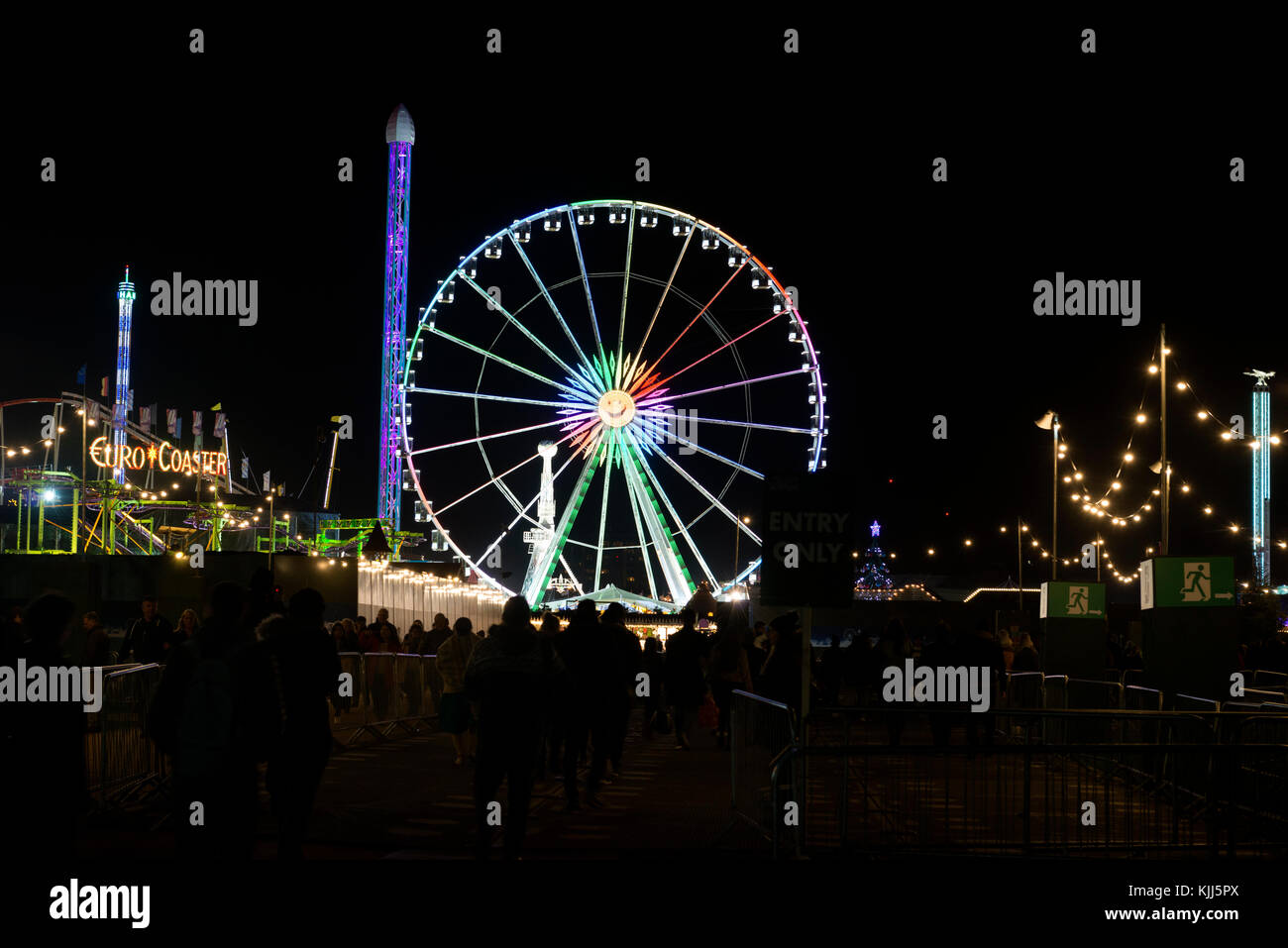 Christmas fair in Hyde Park, London Stock Photo Alamy