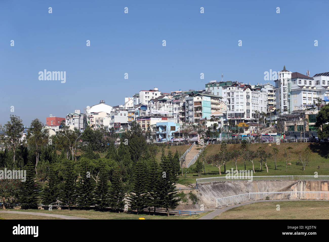 Houses of Da Lat city (Dalat).  Dalat. Vietnam. Stock Photo