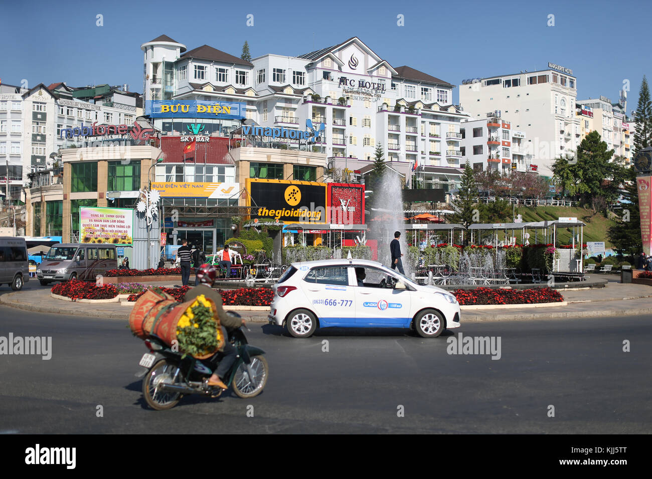 Houses of Da Lat city (Dalat).  Dalat. Vietnam. Stock Photo