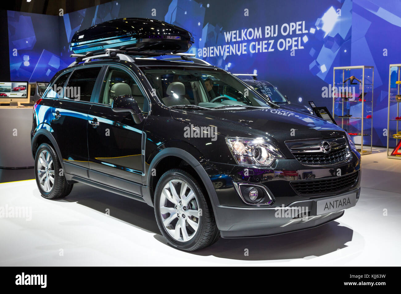 BRUSSELS - JAN 12, 2016: Opel Antara compact crossover SUV car showcased at  the Brussels Motor Show Stock Photo - Alamy