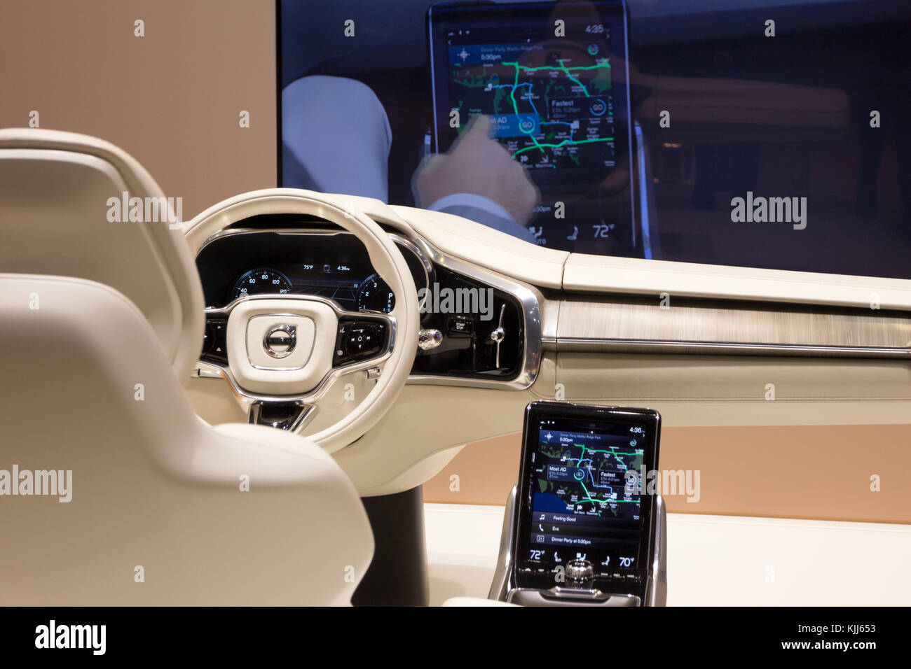 GENEVA, SWITZERLAND - MARCH 1, 2016: Volvo car simulator shown at the 86th Geneva International Motor Show. Stock Photo