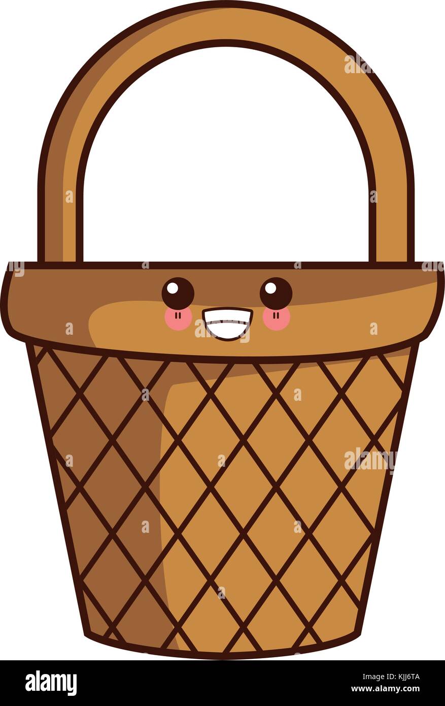 Empty basket market kawaii cute cartoon Stock Vector Image & Art - Alamy