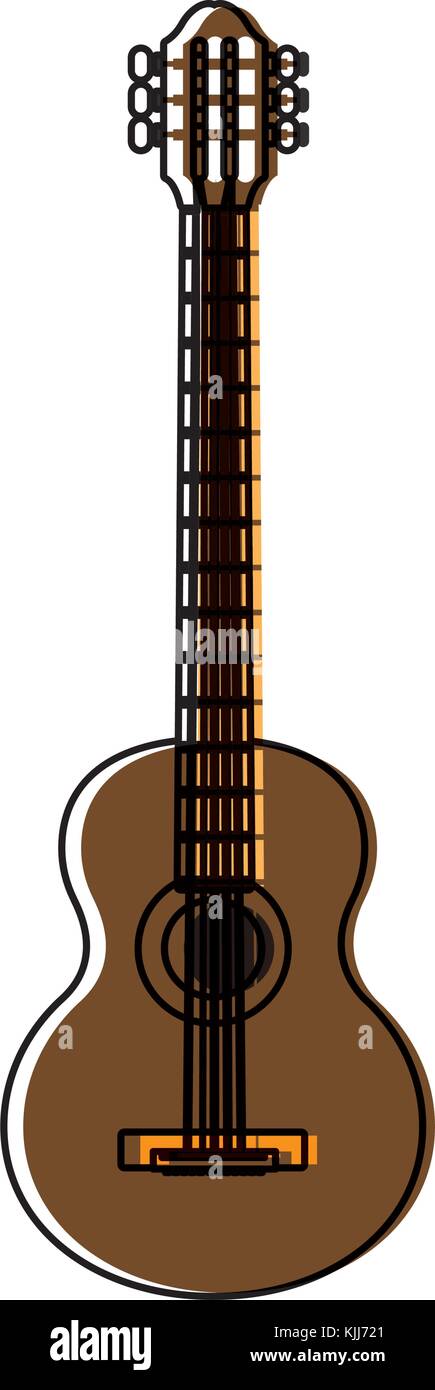 Acoustic guitar music instrument Stock Vector Image & Art - Alamy