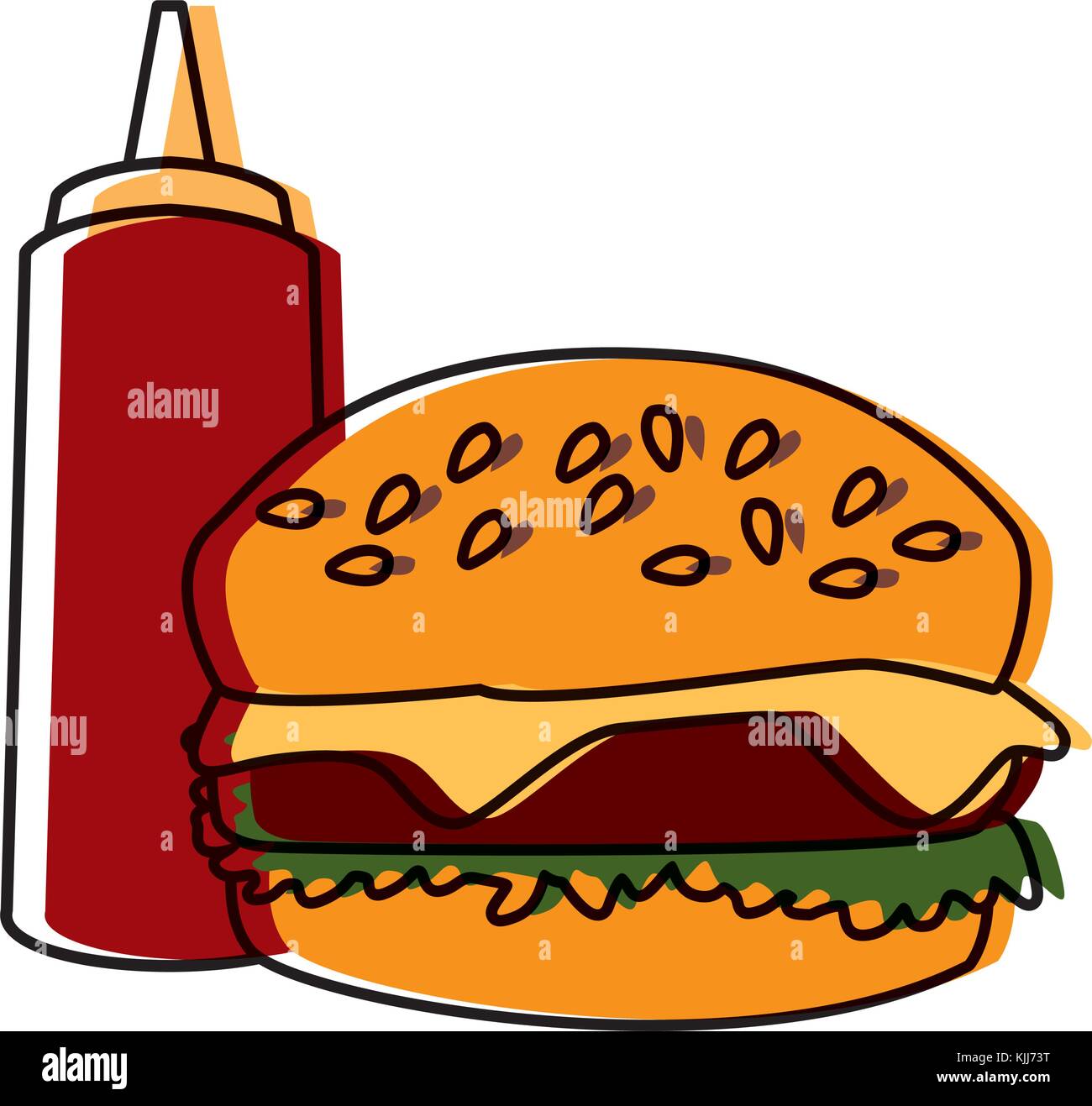 Hamburger fast food Stock Vector Image & Art - Alamy