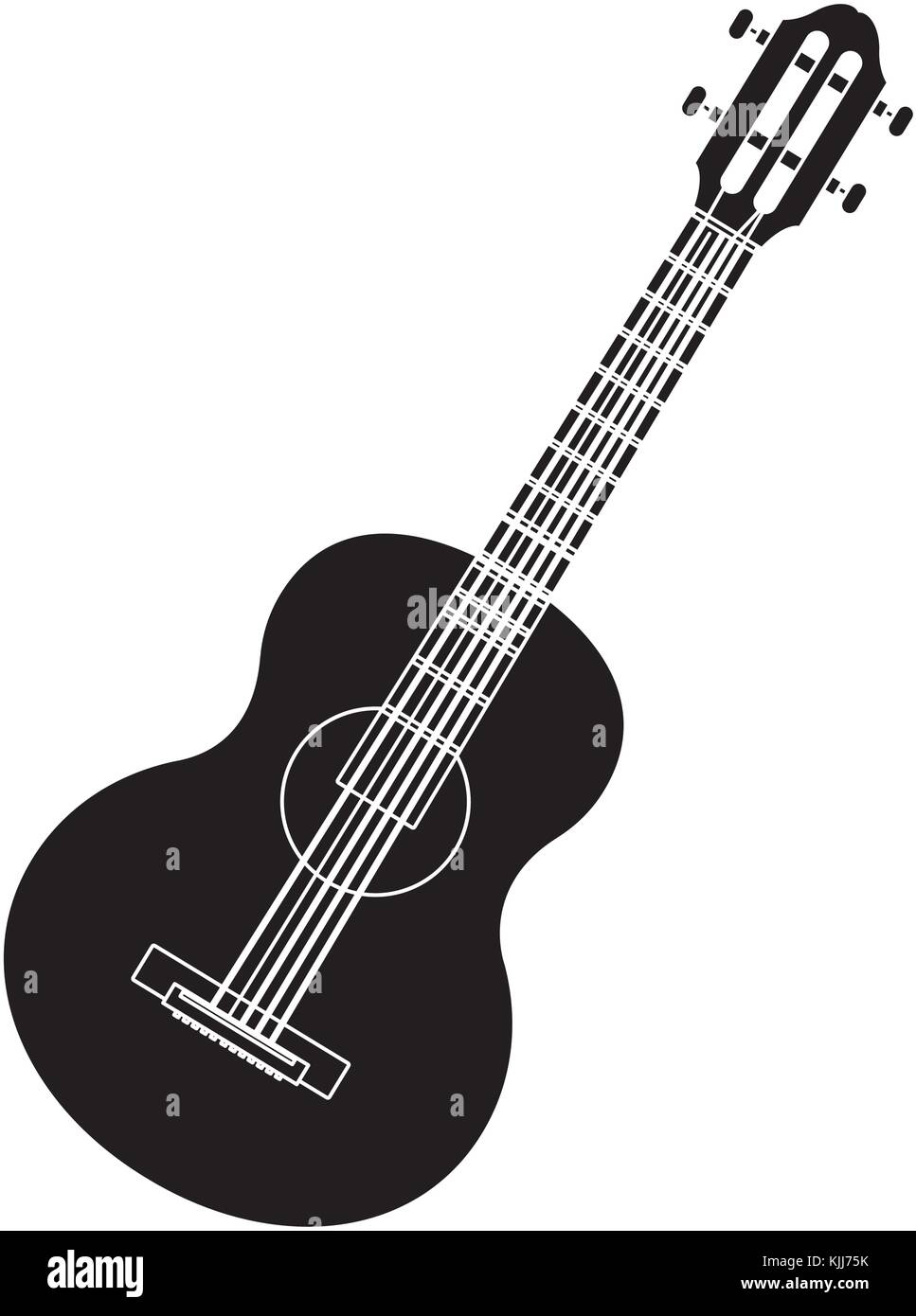 Acoustic guitar music instrument Stock Vector Image & Art - Alamy