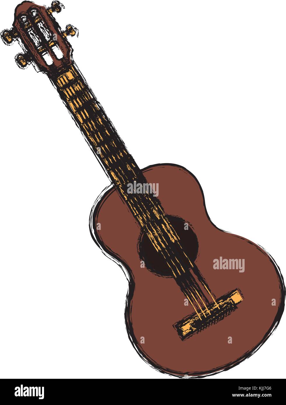 Acoustic guitar music instrument Stock Vector Image & Art - Alamy