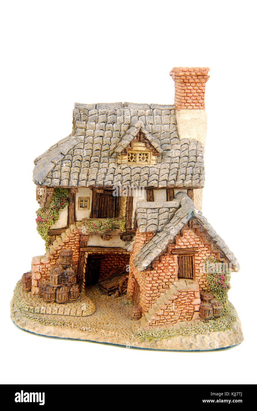 miniature house isolated on white Stock Photo