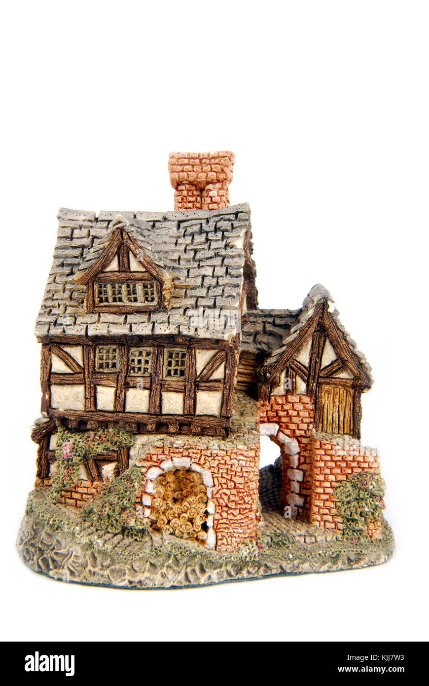 miniature house isolated on white Stock Photo
