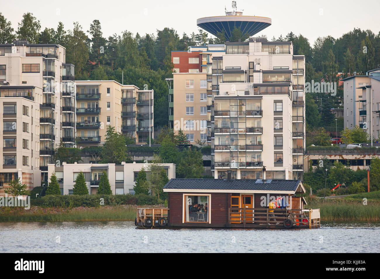 Sauna and spa cruise, Jyvaskyla city. Finland traditional lifestyle