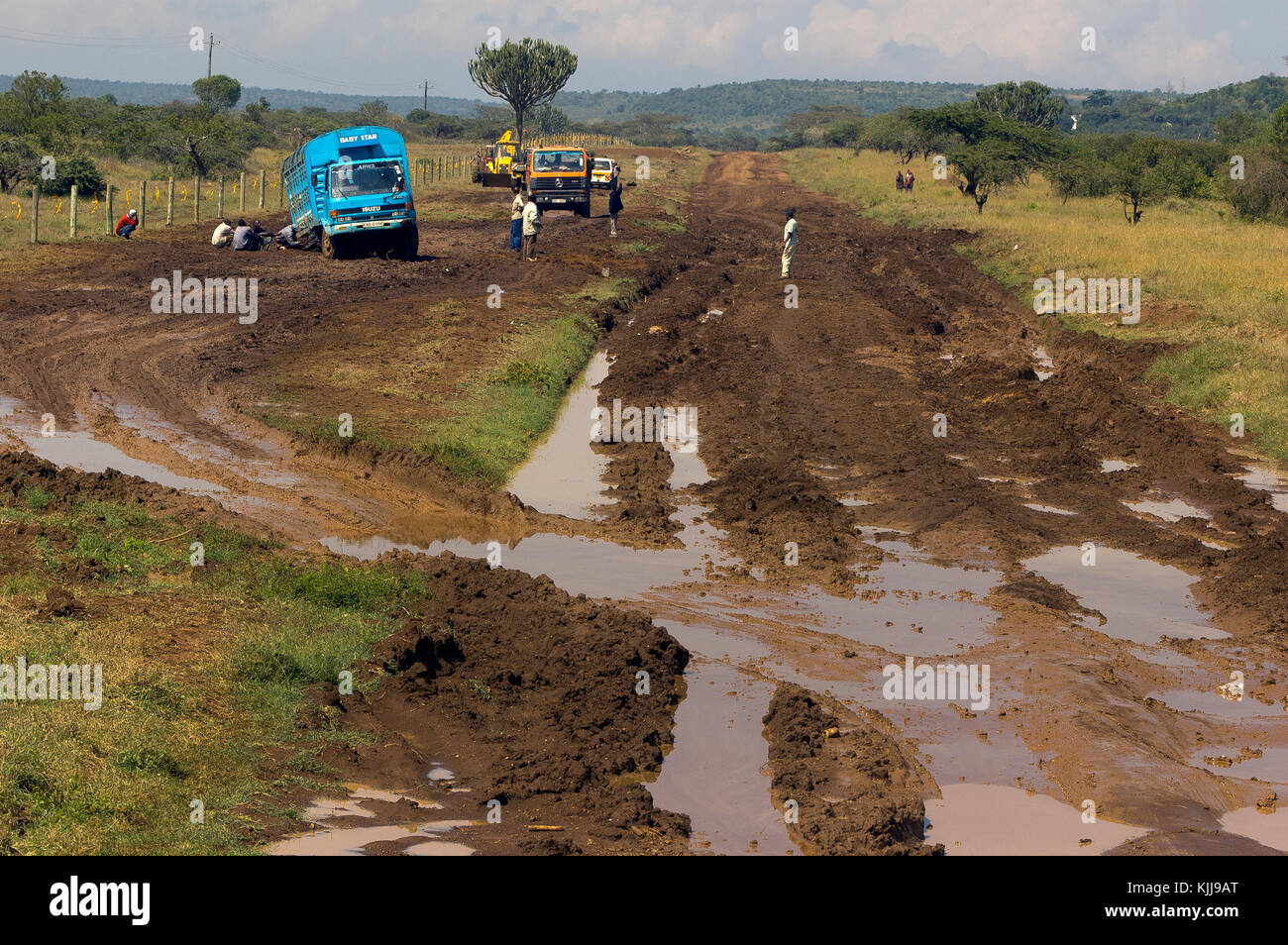 Muddy roads near Maralal make transport difficult in the region