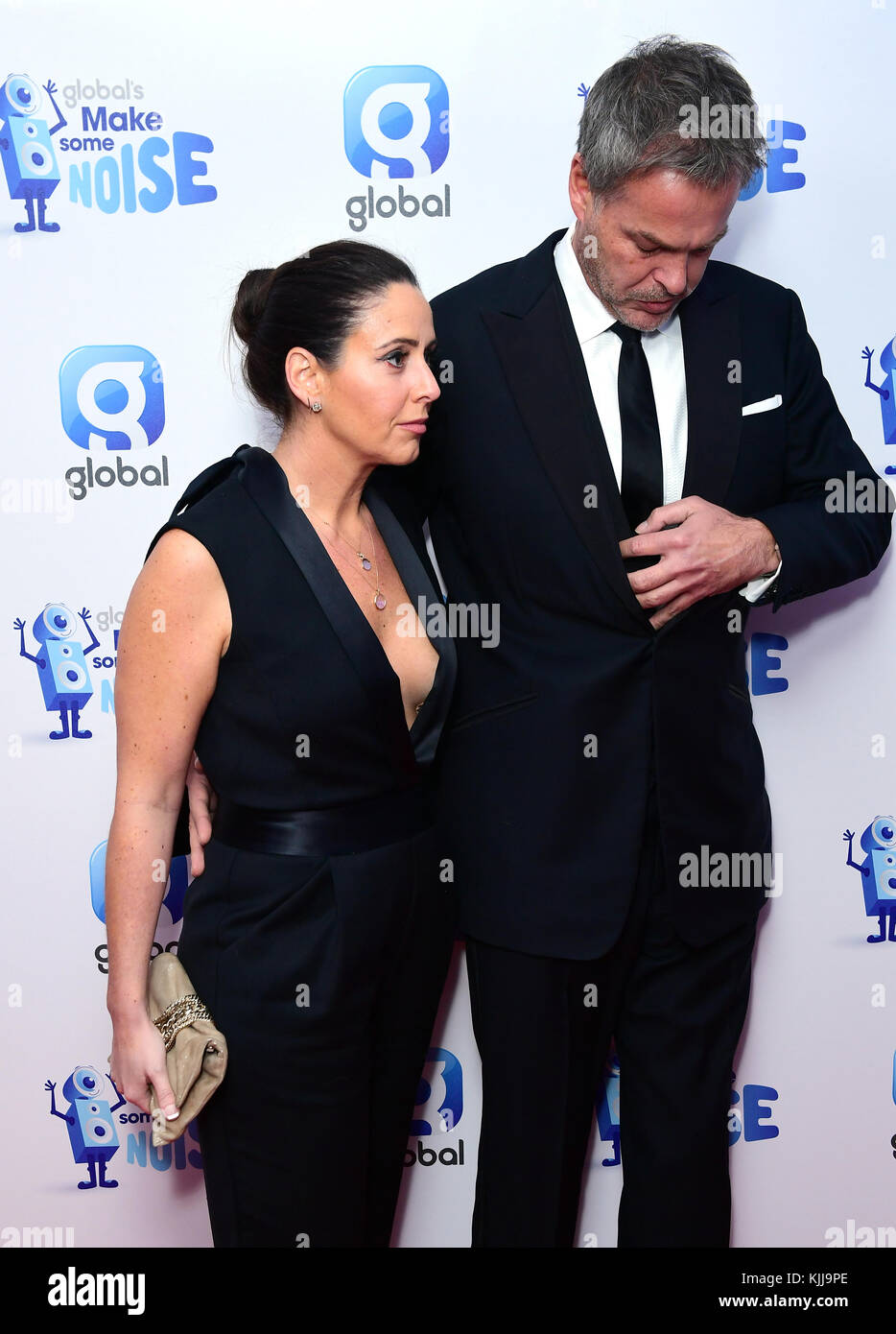 Peter Jones and wife Tara Capp at Global's Make Some Noise Night at Supernova, Victoria Embankment Gardens, London. The star-studded event raised money for Global's Make Some Noise, the charity set up by Global, the media and entertainment group, to help disadvantaged youngsters across the UK. Stock Photo