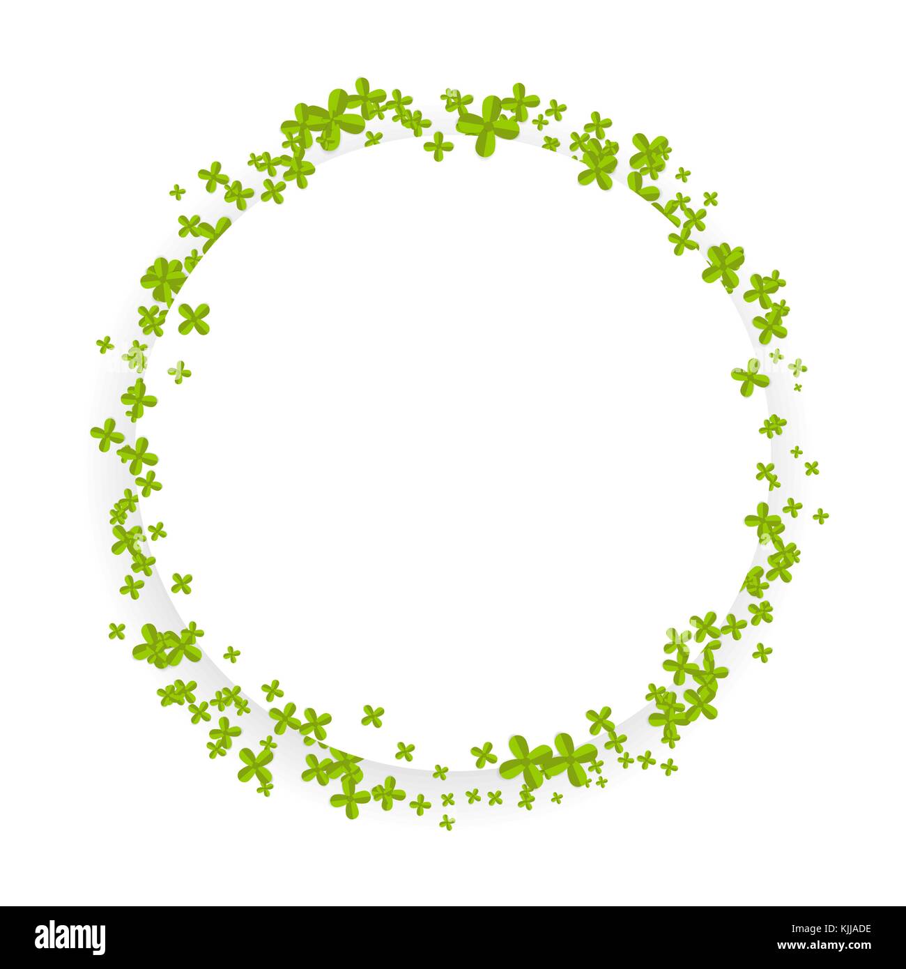 Green four leaf clover border Stock Vector Images - Alamy