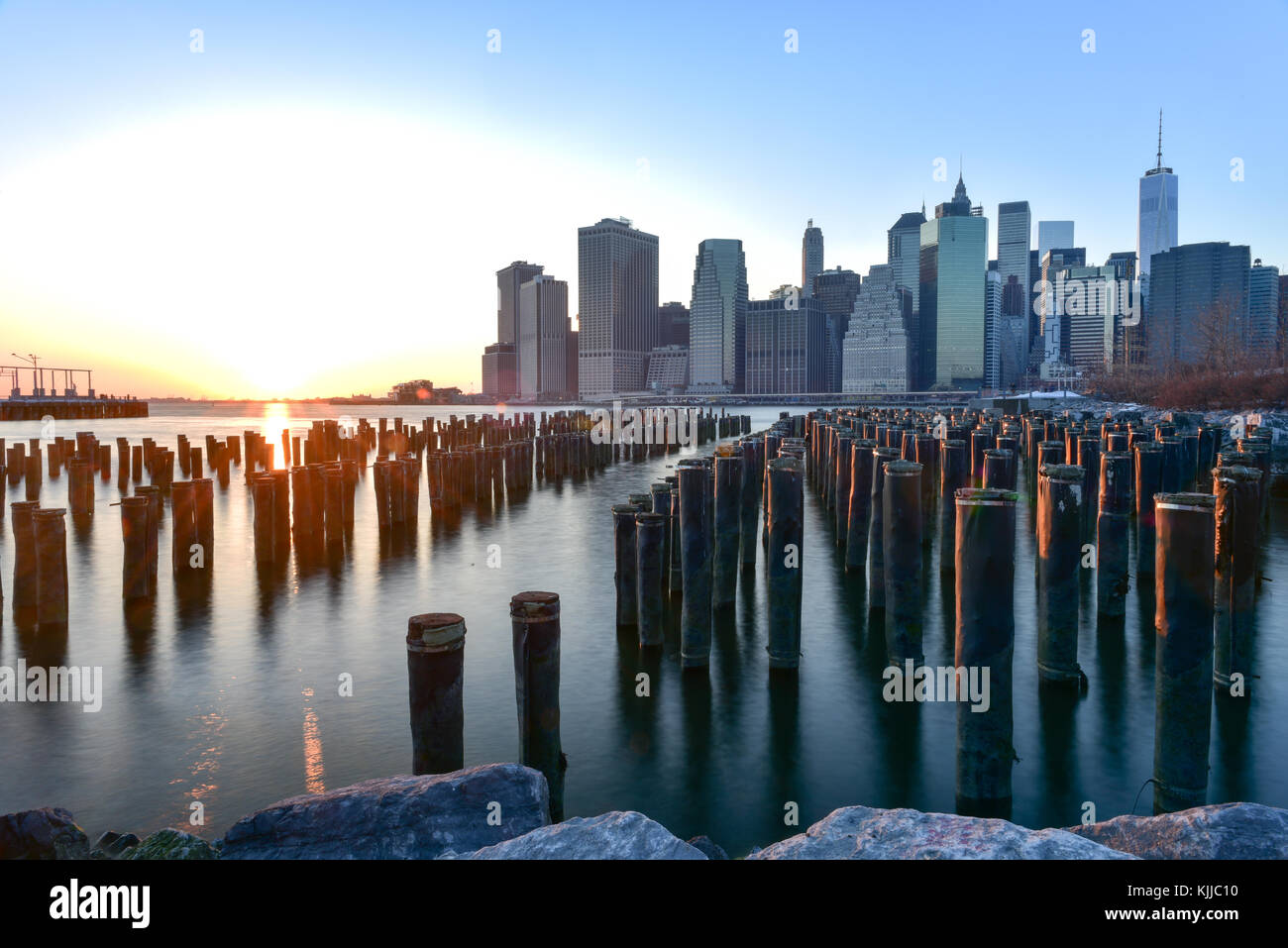 New York City Skyline from Brooklyn Heights Stock Photo Alamy