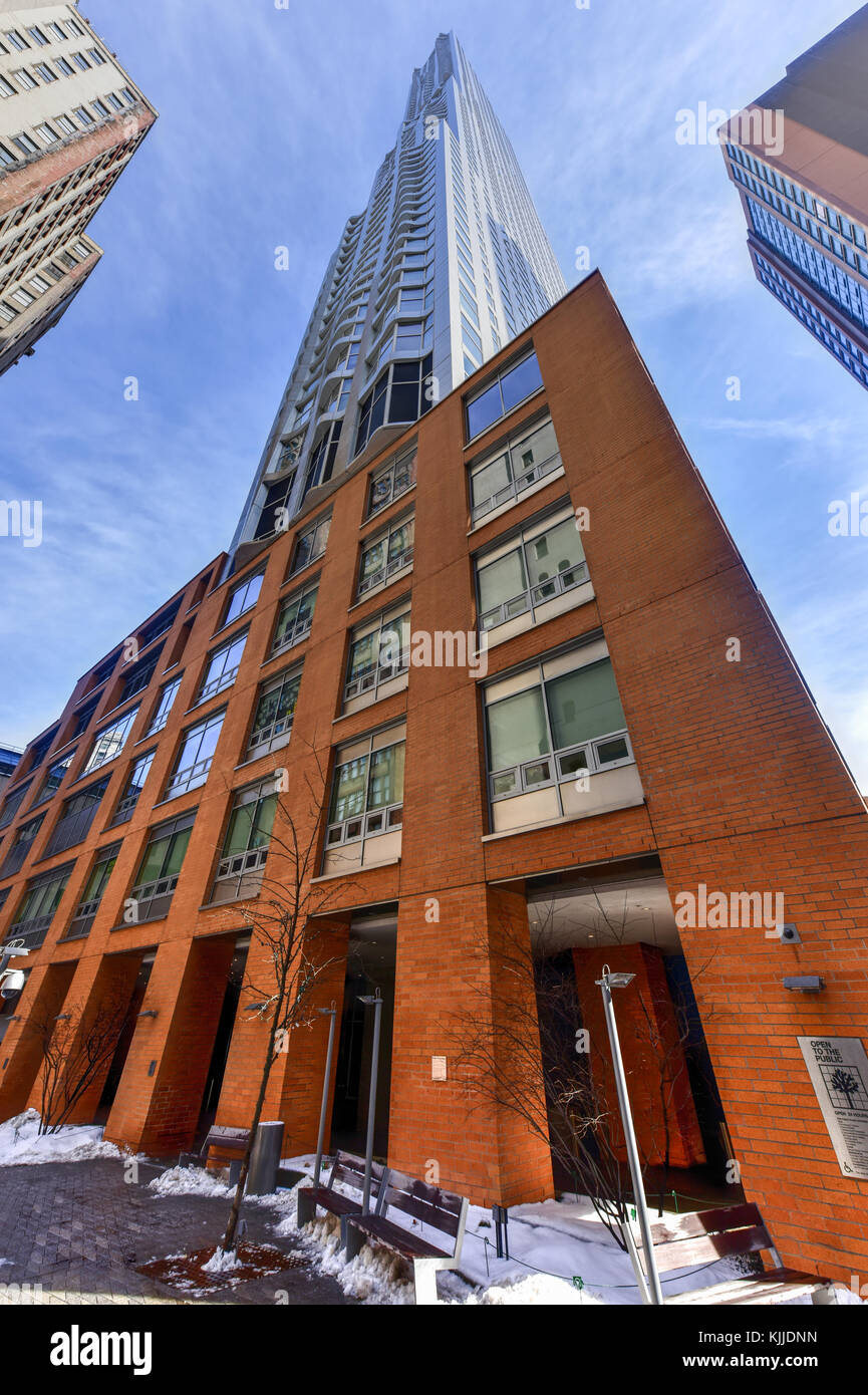 NEW YORK CITY FEBRUARY 22, 2015 Frank Gehry's Beekman Tower, at 8