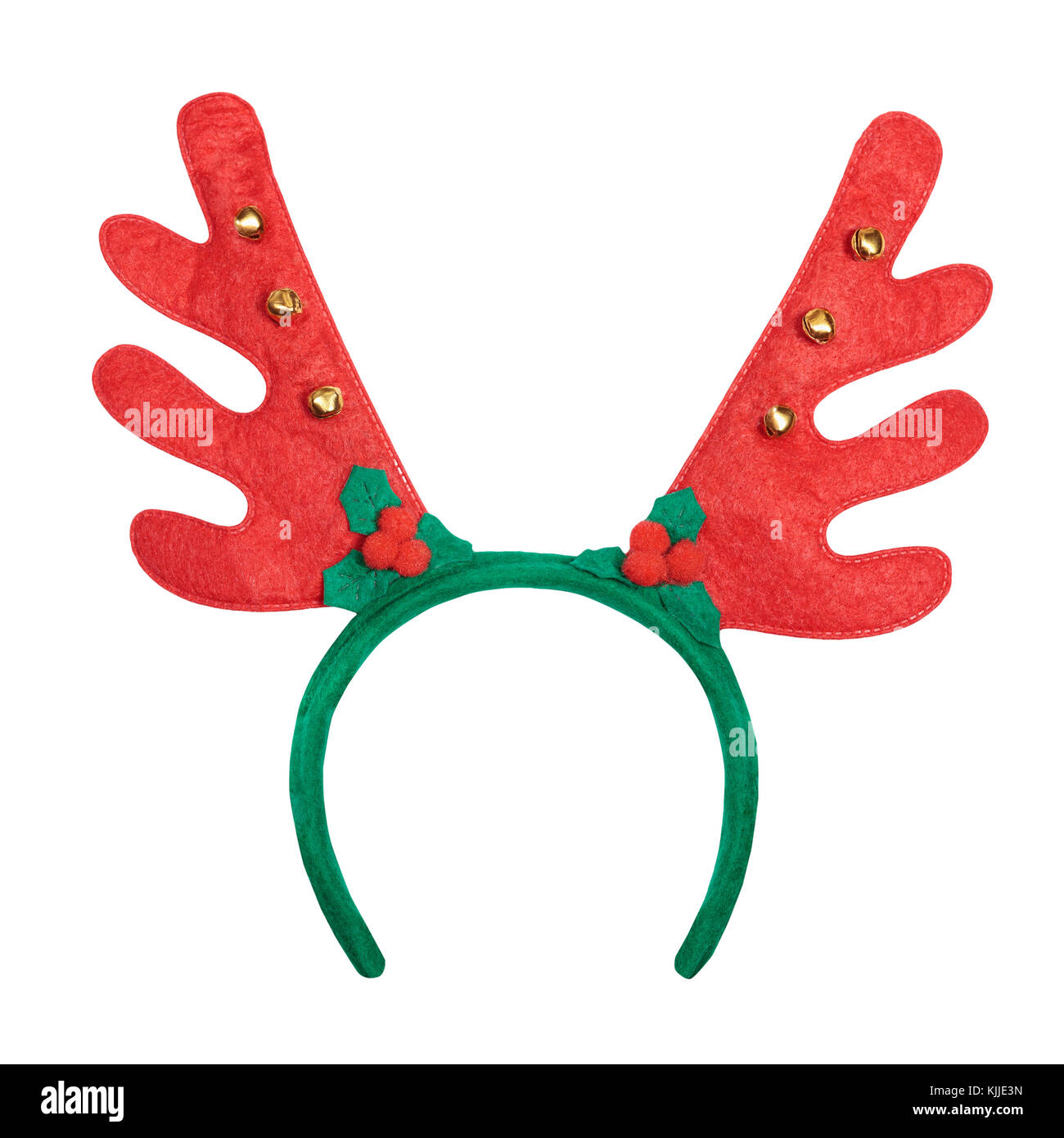 Christmas antlers of a deer isolated on white background Stock Photo