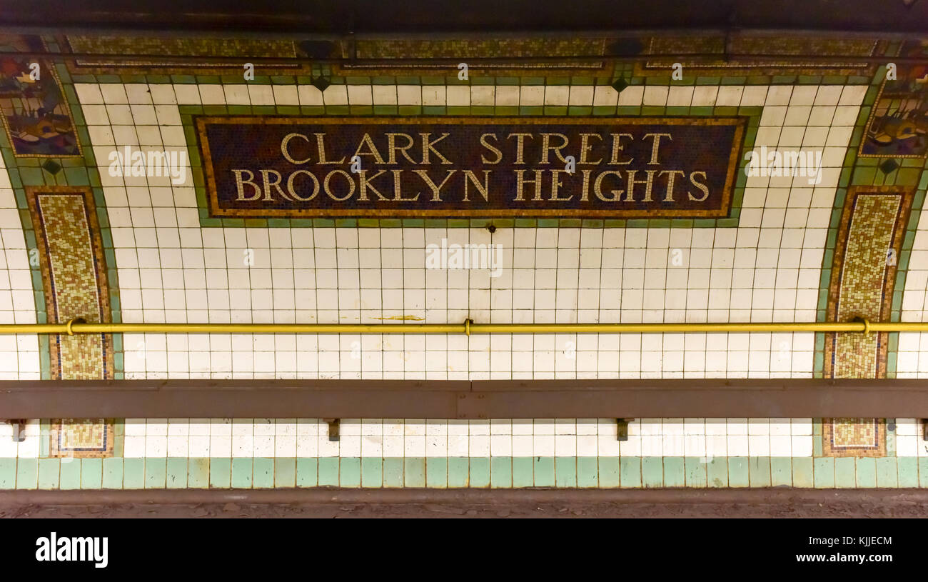 Clark street subway station brooklyn hires stock photography and